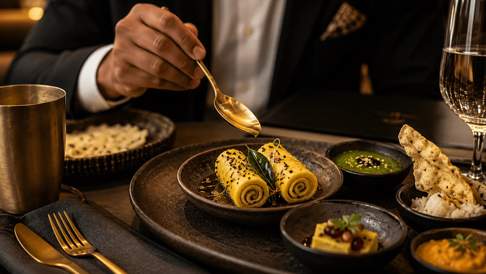 Luxury Gujarati business lunch in Surat hotel